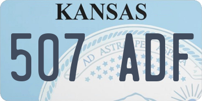 KS license plate 507ADF