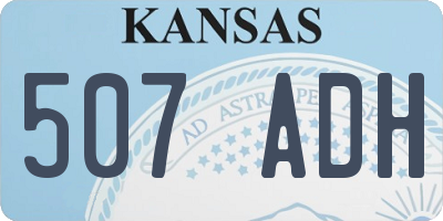 KS license plate 507ADH