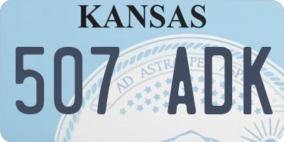 KS license plate 507ADK