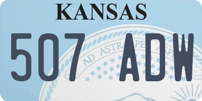 KS license plate 507ADW