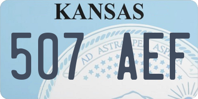 KS license plate 507AEF