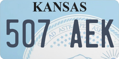 KS license plate 507AEK