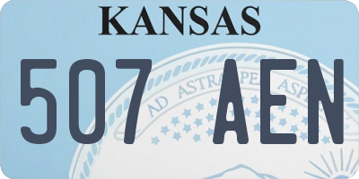KS license plate 507AEN
