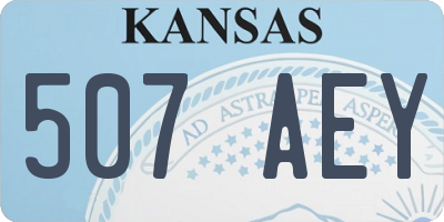 KS license plate 507AEY