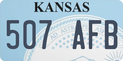 KS license plate 507AFB