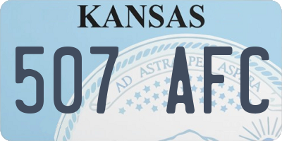 KS license plate 507AFC