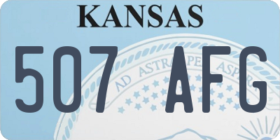 KS license plate 507AFG