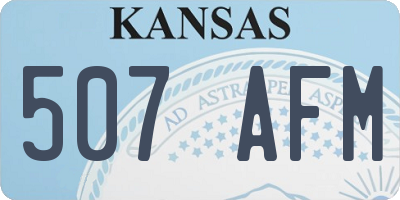 KS license plate 507AFM