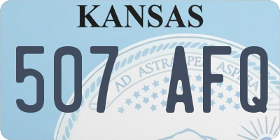 KS license plate 507AFQ