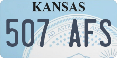 KS license plate 507AFS