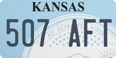 KS license plate 507AFT