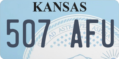 KS license plate 507AFU