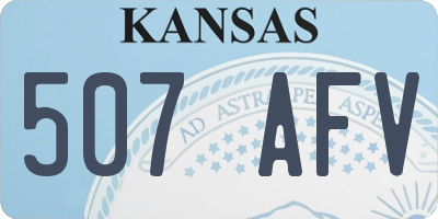 KS license plate 507AFV