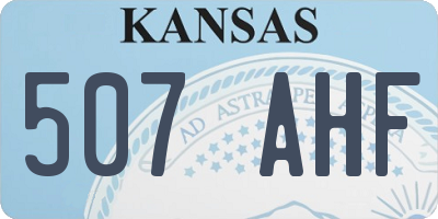 KS license plate 507AHF