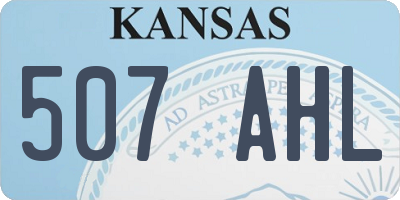 KS license plate 507AHL