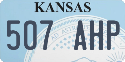 KS license plate 507AHP