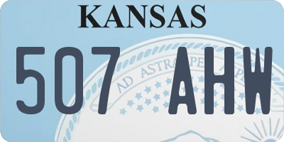 KS license plate 507AHW