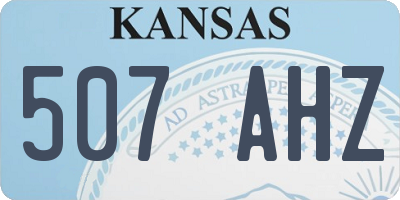 KS license plate 507AHZ