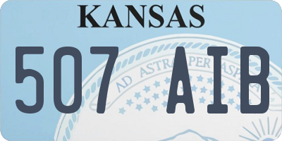 KS license plate 507AIB