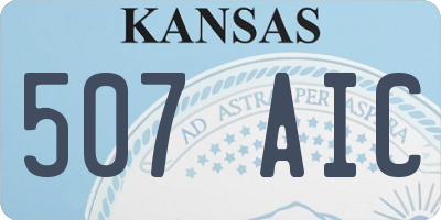 KS license plate 507AIC