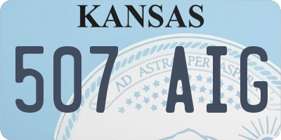 KS license plate 507AIG