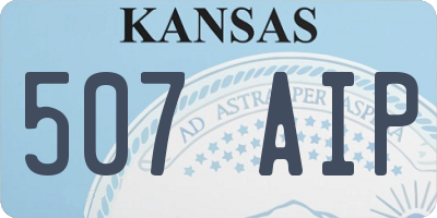 KS license plate 507AIP