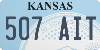 KS license plate 507AIT
