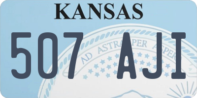 KS license plate 507AJI