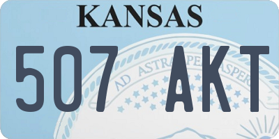 KS license plate 507AKT
