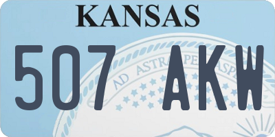 KS license plate 507AKW