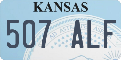 KS license plate 507ALF