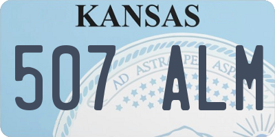 KS license plate 507ALM