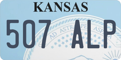 KS license plate 507ALP