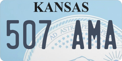 KS license plate 507AMA