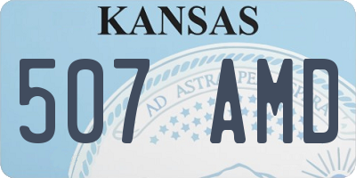 KS license plate 507AMD