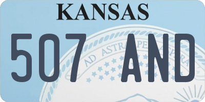 KS license plate 507AND