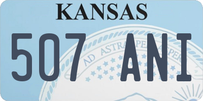 KS license plate 507ANI