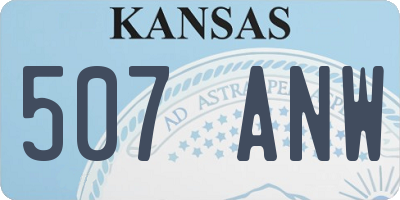 KS license plate 507ANW