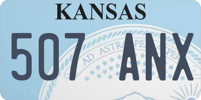 KS license plate 507ANX