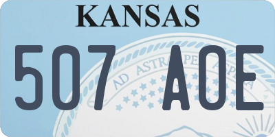KS license plate 507AOE