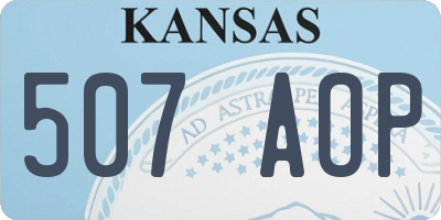 KS license plate 507AOP