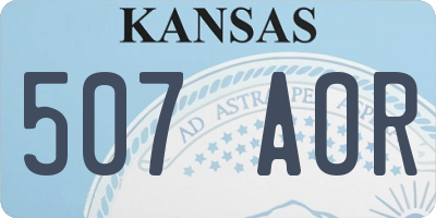 KS license plate 507AOR