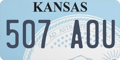 KS license plate 507AOU