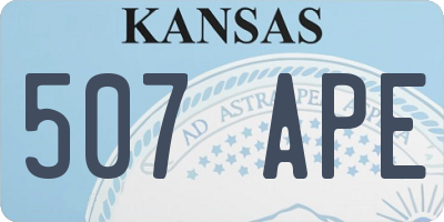 KS license plate 507APE