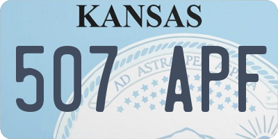 KS license plate 507APF