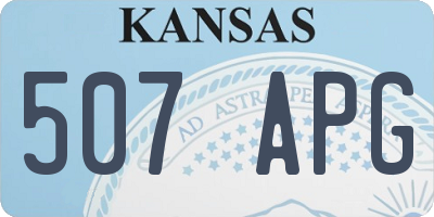 KS license plate 507APG