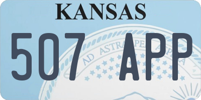 KS license plate 507APP