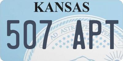 KS license plate 507APT