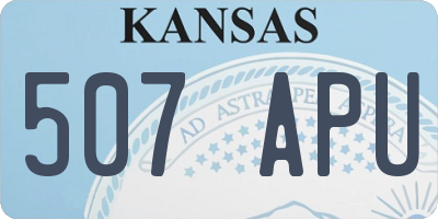KS license plate 507APU