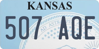 KS license plate 507AQE